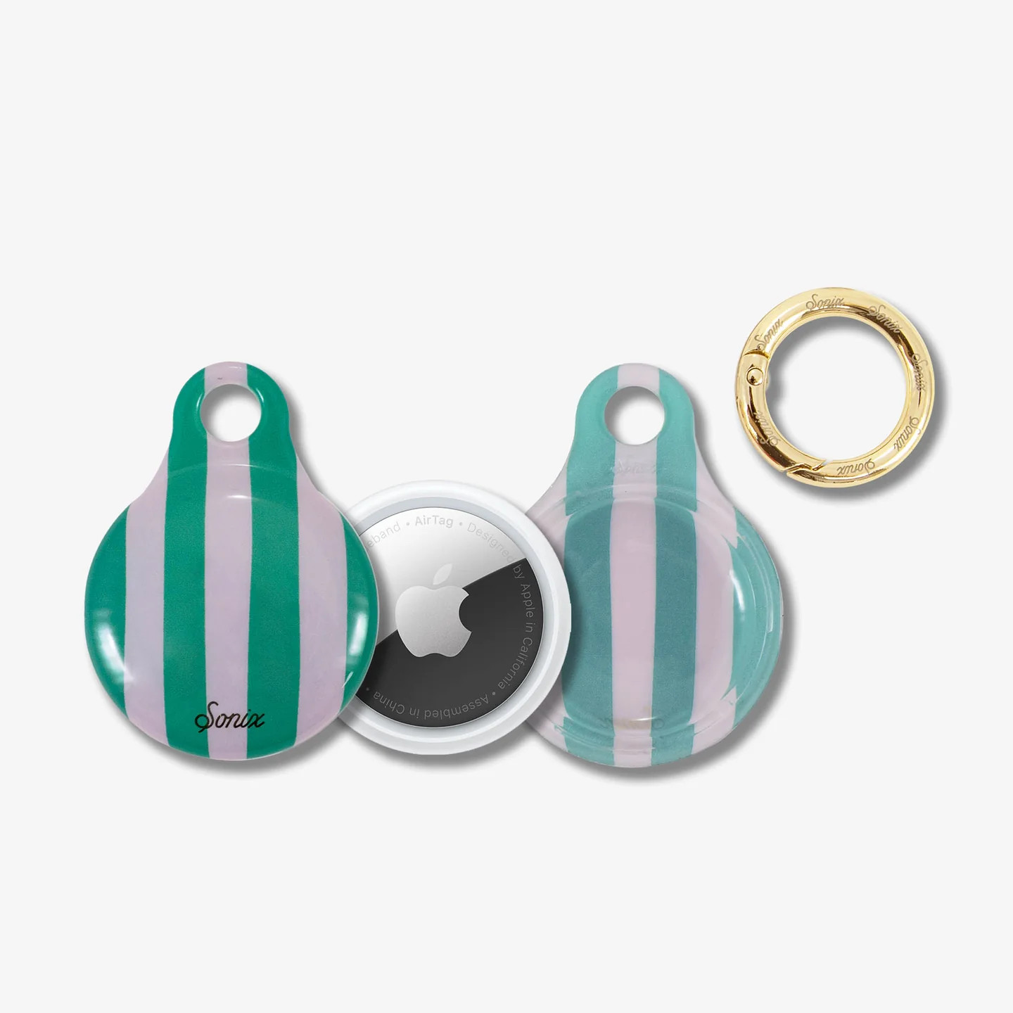 AirTag\u00ae Cover - Jelly Stripe Pink / Green | Sonix