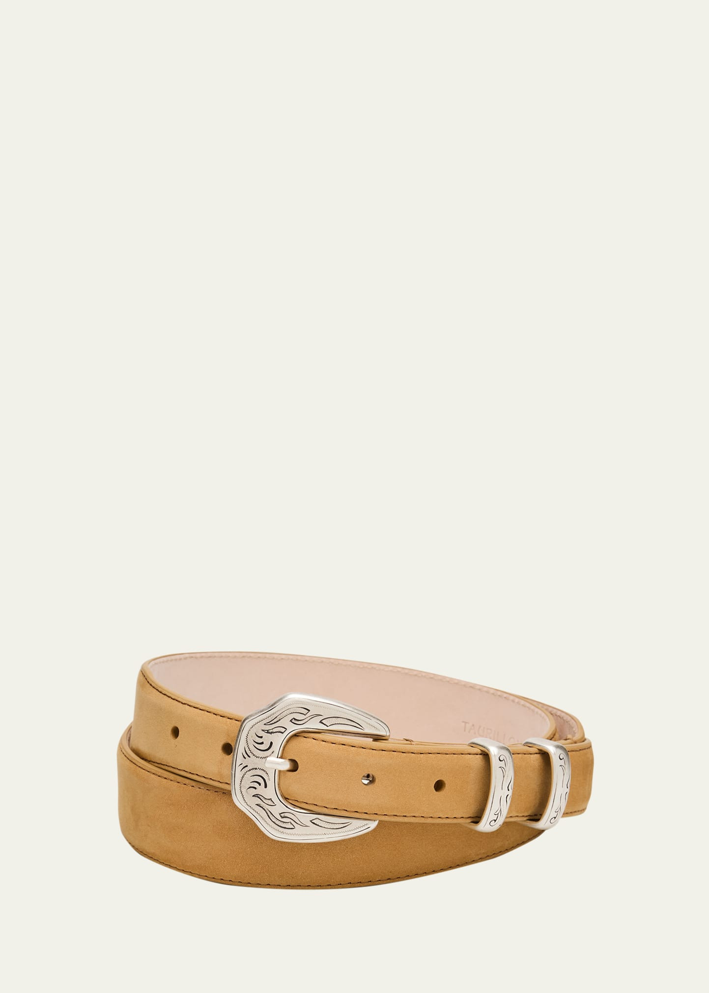 Simonnot Godard Men's Western Nubuck Suede Belt | Bergdorf Goodman