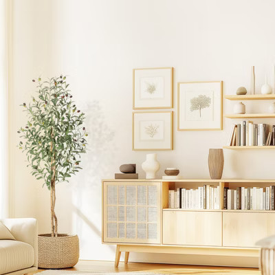 Olive Trees Artificial Indoor,5FT Tall Olive Tree Plants,Double rod shape,Faux Olive Tree with Realistic Trunk,Leaves,Fruits for Home Decor-2PCS | Target