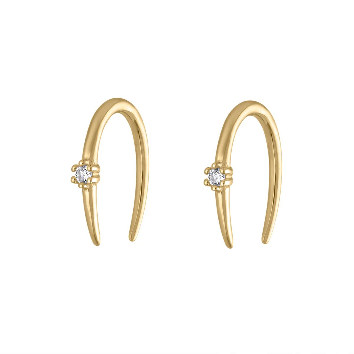 Shooting Star Open Hoop Earrings | Maison Miru