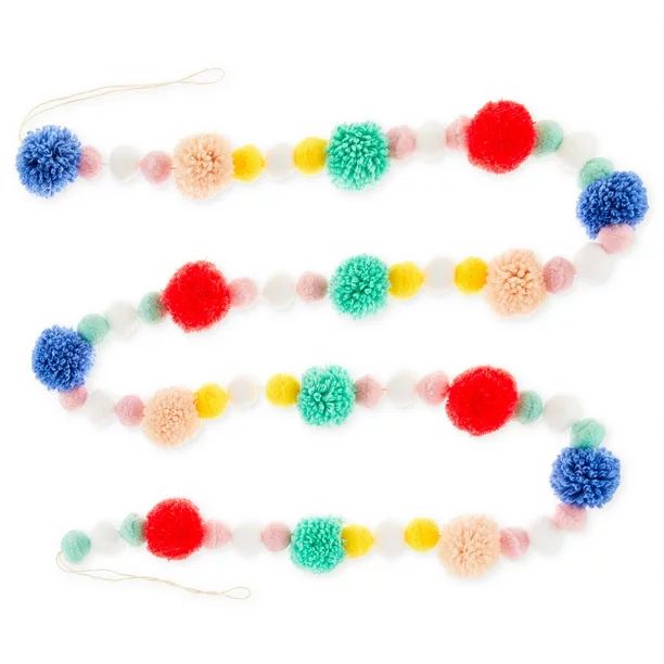 Way To Celebrate Easter Colorful Pompom Garland, 6' - Walmart.com | Walmart (US)