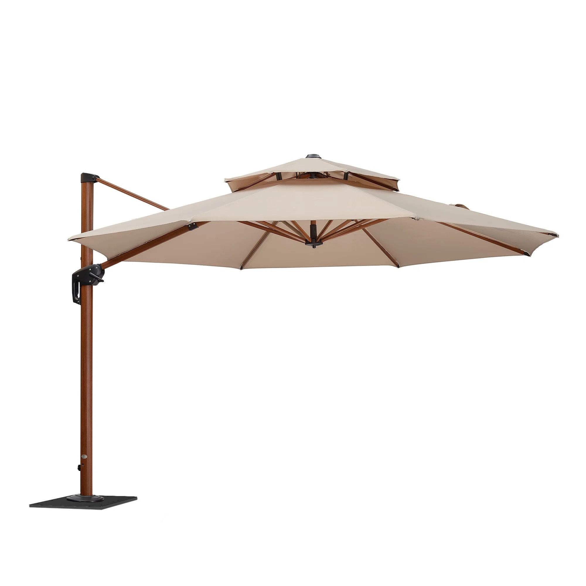 132'' Cantilever Umbrella with Steel Plate Base | Wayfair North America