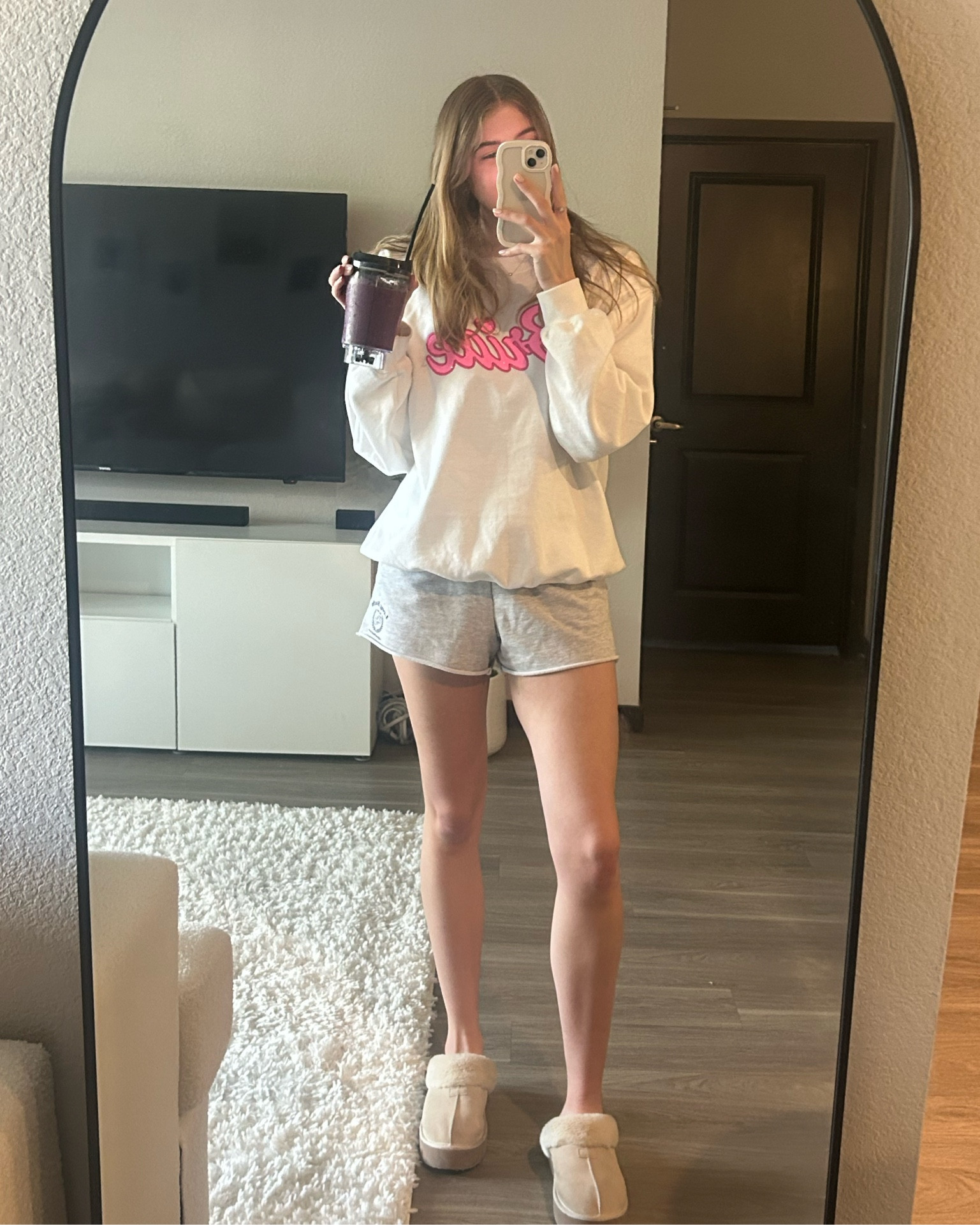 Comfy outfit around the house 🩷 Obsessed with this bride sweatshirt! 

#LTKWedding #LTKWorkwear