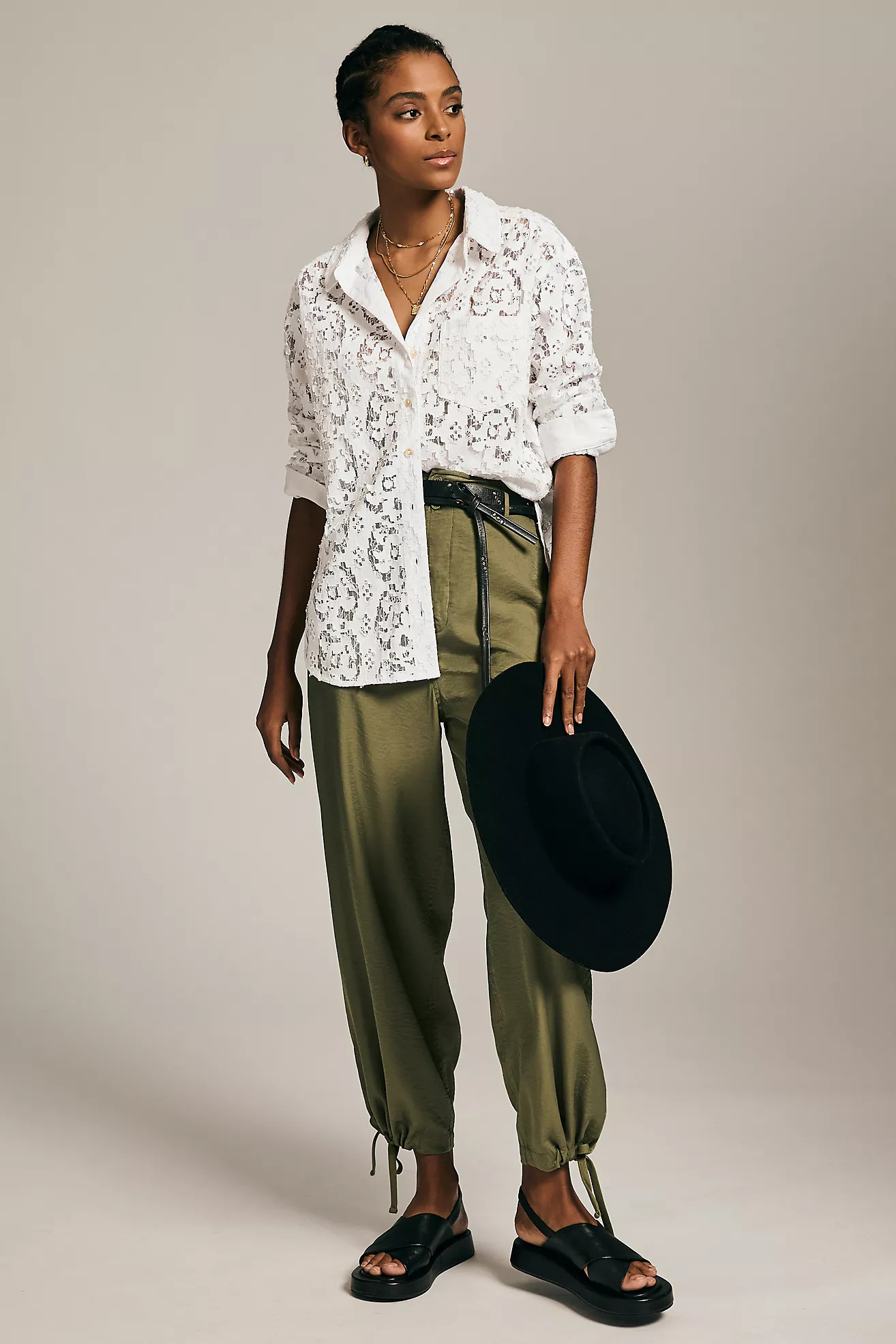 Pilcro Lacey Buttondown | Anthropologie (US)