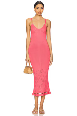 Nora Knit Dress in Sunkist Coral | Revolve Clothing (Global)