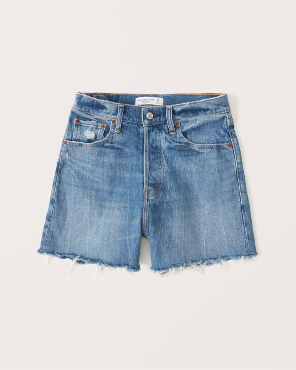 Women's High Rise Dad Shorts | Women's Bottoms | Abercrombie.com | Abercrombie & Fitch (US)