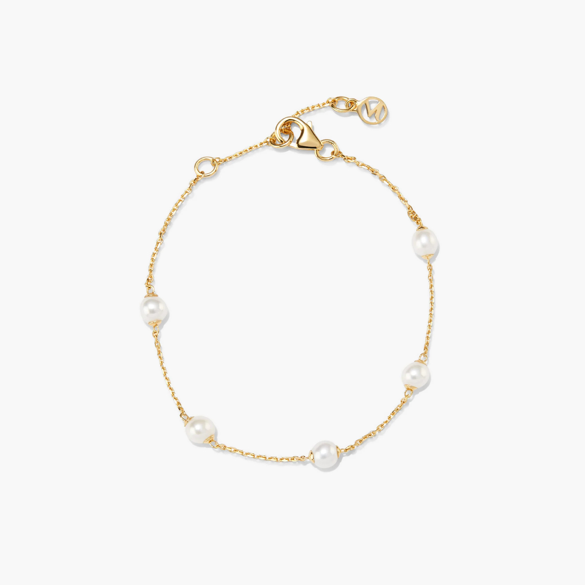 18k Gold Vermeil Handcrafted Mini Pearl Satellite Bracelet - Jewelry | Mejuri | Mejuri Fine Crew