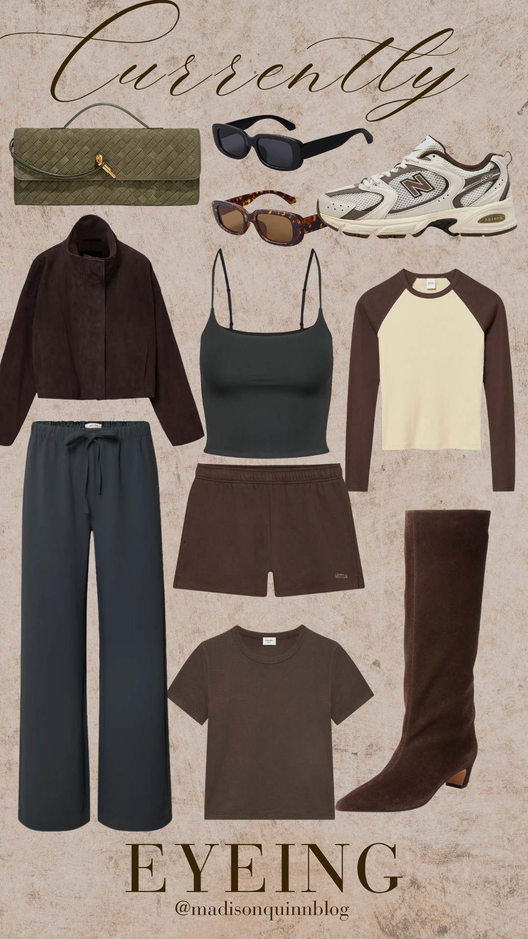 I am loving browsing for all things fall!

suede purse handbag sunglasses sneakers new balance tee pants chocolate brown neutral 

 #LTKgrwm #LTKootd #LTKSeasonal