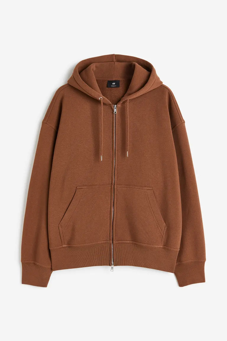 Oversized Hoodiejacke mit Zipper | H&M (DE, AT, CH, NL, FI)