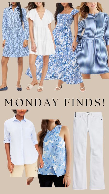 MONDAY FINDS!! Lots of blue and white this week! New Jcrew factory, target, Amazon, Walmart, the best blue button down and white denim! 

#LTKSeasonal #LTKfindsunder100 #LTKstyletip