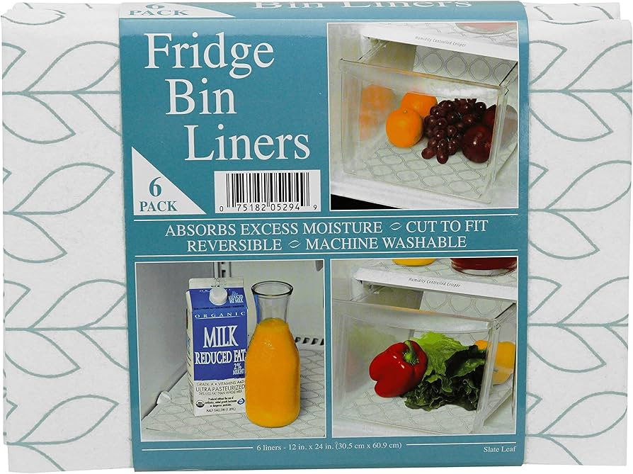 Envision Home Refrigerator Liners, Shelf Liner, Absorbent Fridge Liners, 12 Inch x 24 Inch, Slate... | Amazon (US)