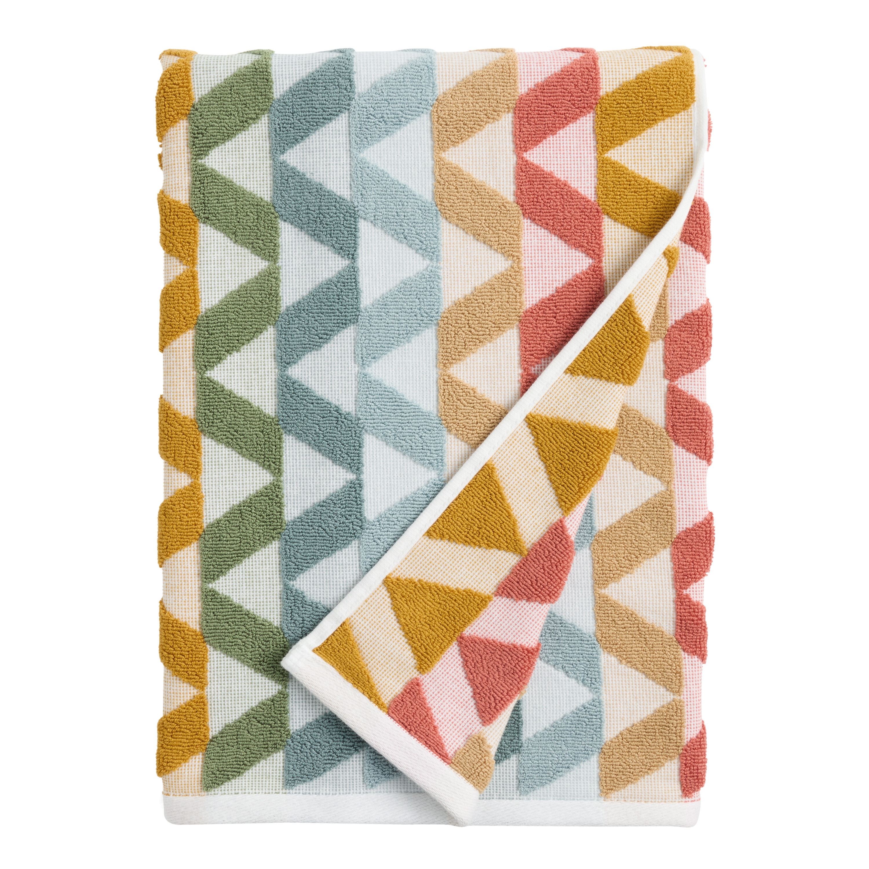 Rainbow Geometric Diamonds Bath Towel | World Market