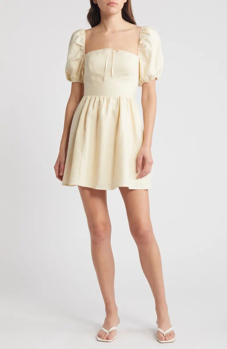 Reformation Malvina Linen Fit & Flare Dress | Nordstrom | Nordstrom