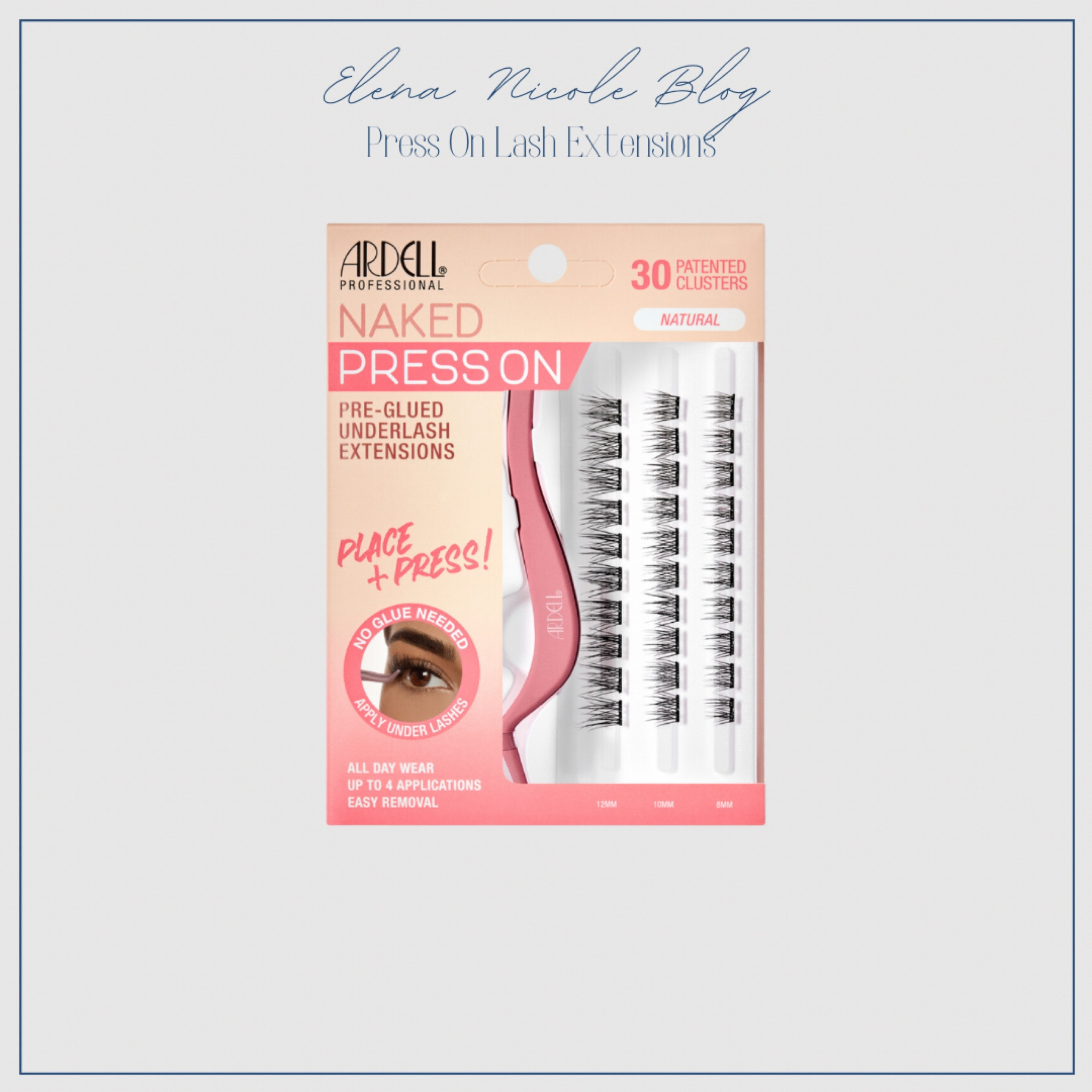 I picked up these press on lash extensions yesterday to give them a try! I did one small cluster on the inner corner, two medium clusters in the middle and a large cluster on the outside corner. So far I’m obsessed! 

#LTKfindsunder50 #LTKstyletip #LTKbeauty