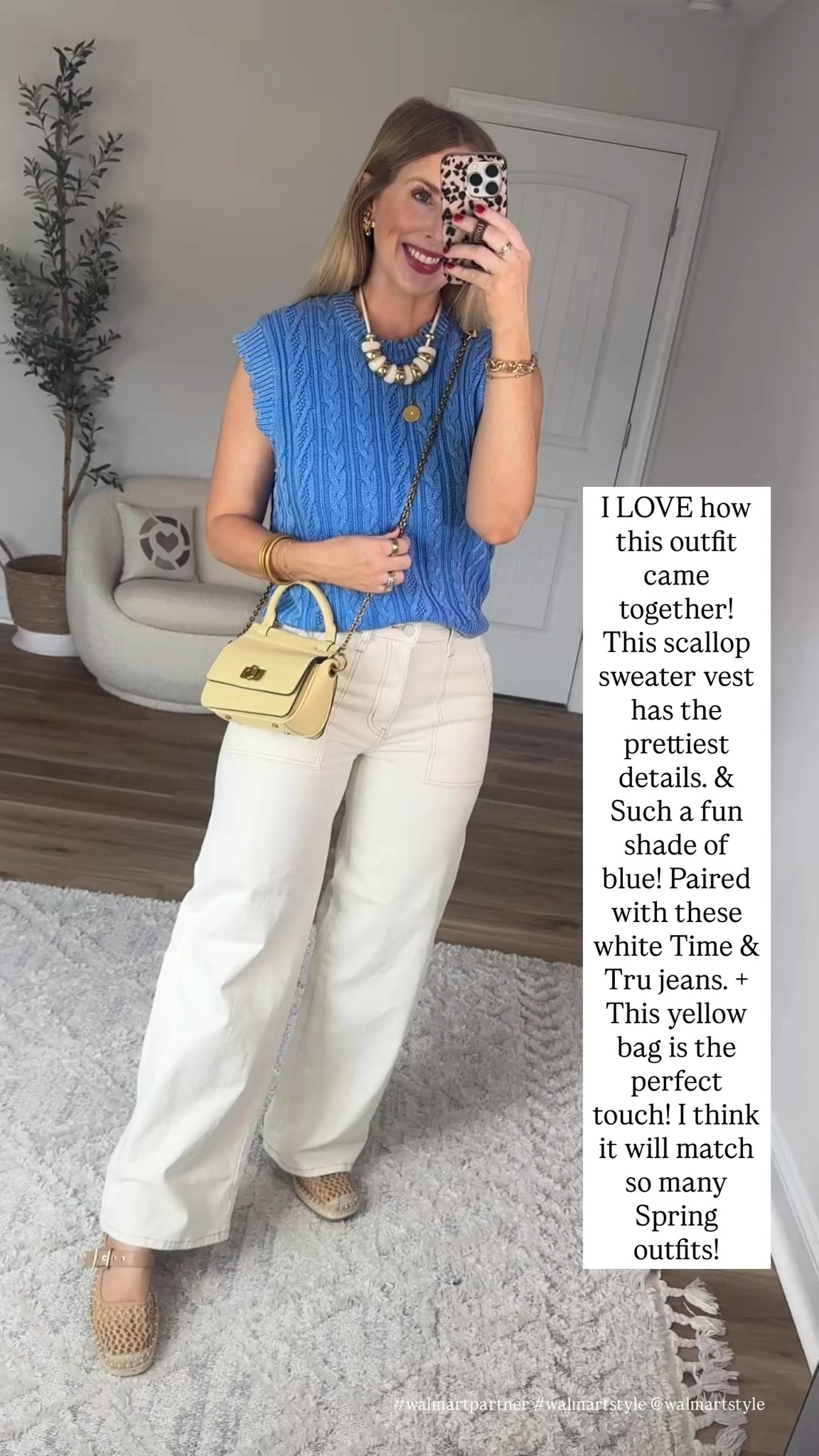 Walmart try on, sweater tank, white jeans, time and tru, yellow bag, spring outfits 

#walmartpartner #walmartstyle @walmartstyle 

#LTKootd #LTKgrwm