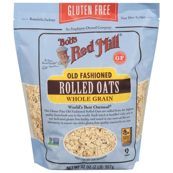 Bob's Red Mill Gluten Free Non-GMO Old Fashioned Rolled Oats, 32 oz Bag Shelf-Stable Ready-to-Coo... | Walmart (US)
