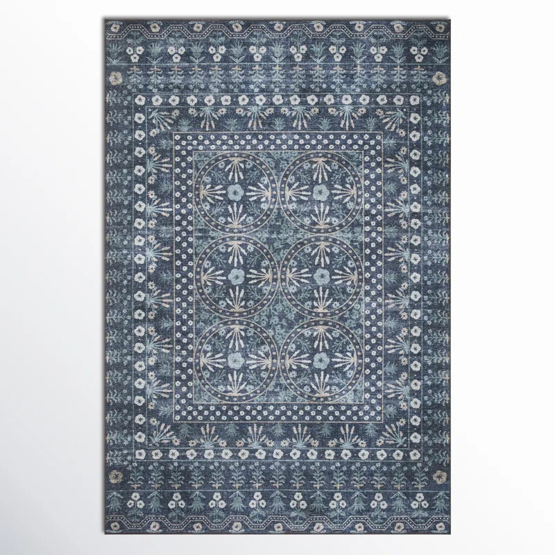 Rifle Paper Co. x Loloi Maison Rosette Blue Rug | Birch Lane