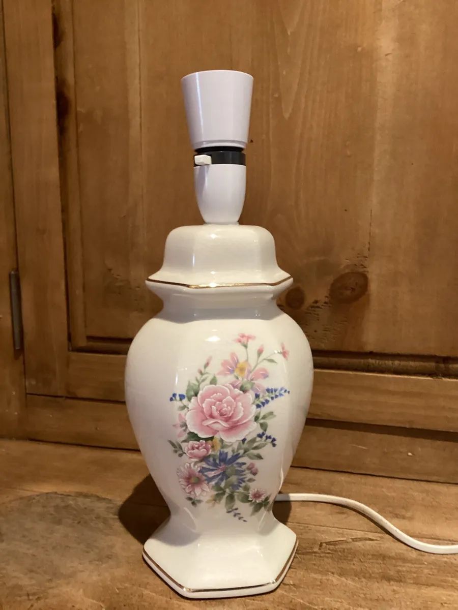 Vintage Stylish Floral Ceramic Ginger Jar Lamp Base Country House Chic | eBay UK