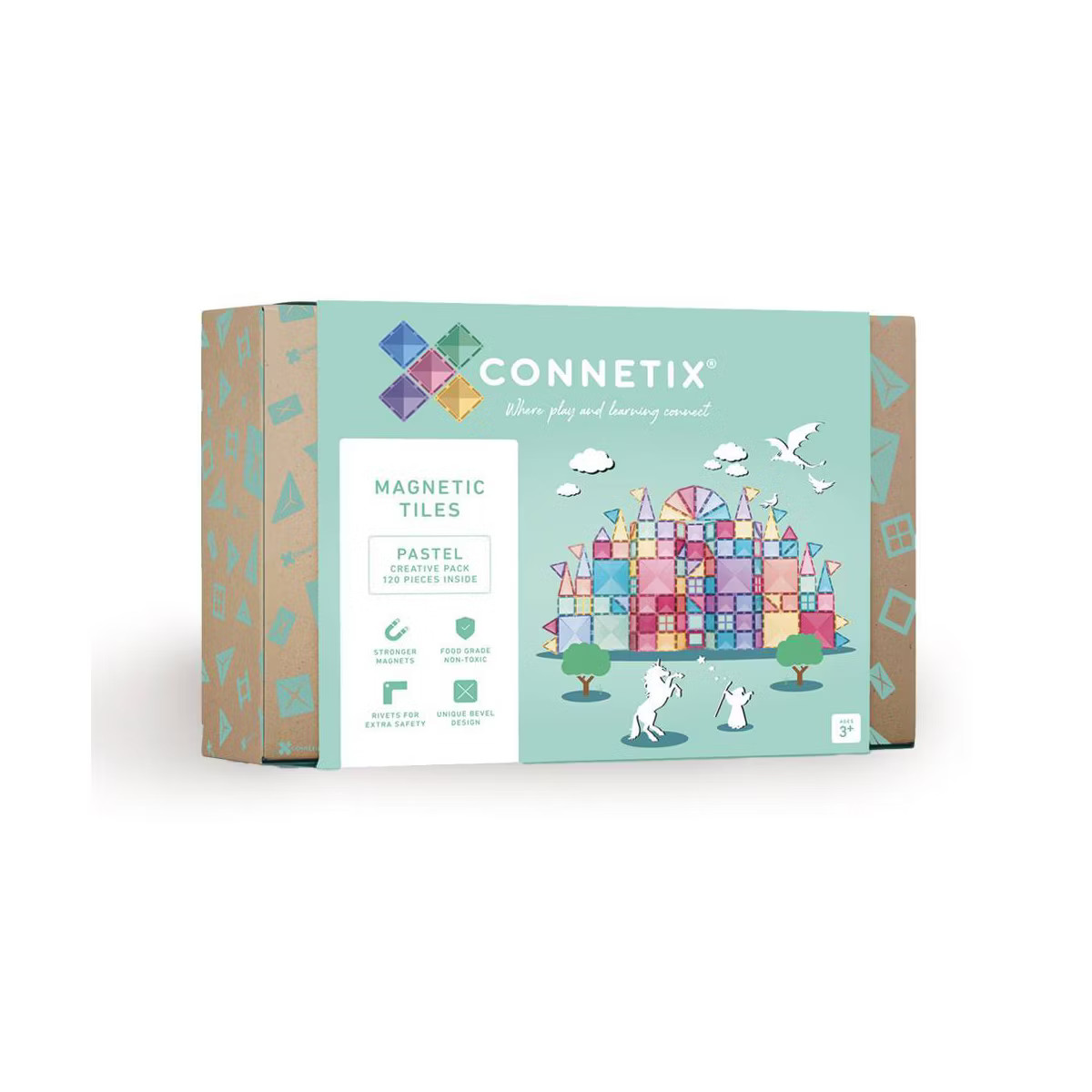 CONNETIX Magnetic Tiles Pastel Creative Pack Building Blocks 120pc | Target