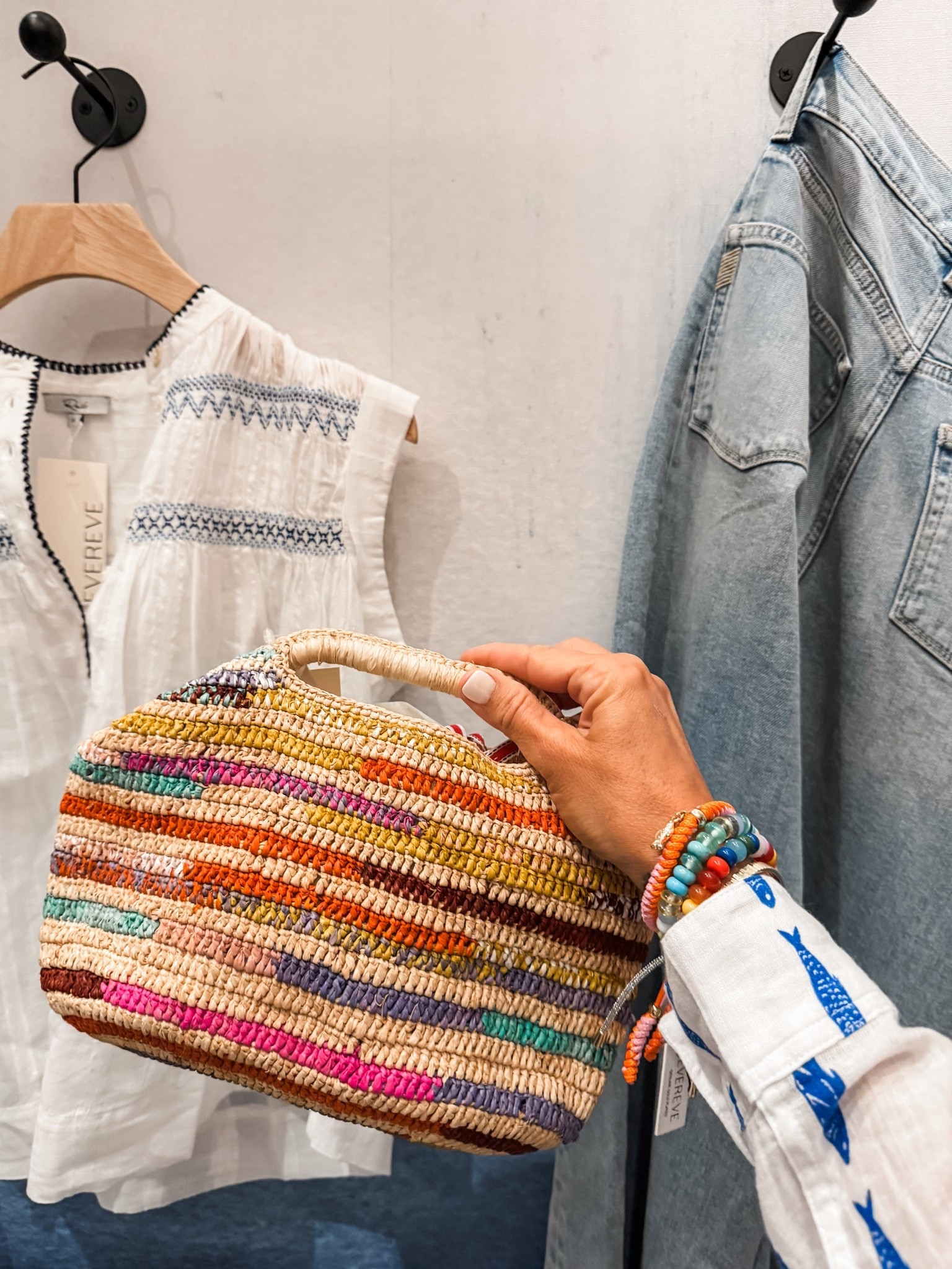obsessed with this colorful clutch at Evereve! Perfect finishing touch to your summer outfits! A great option for travel because it will go with so much!

#LTKOver40 #LTKSeasonal #LTKTravel