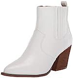 The Drop Women's Sia Pointed Toe Western Ankle Boot, White, 12 | Amazon (US)