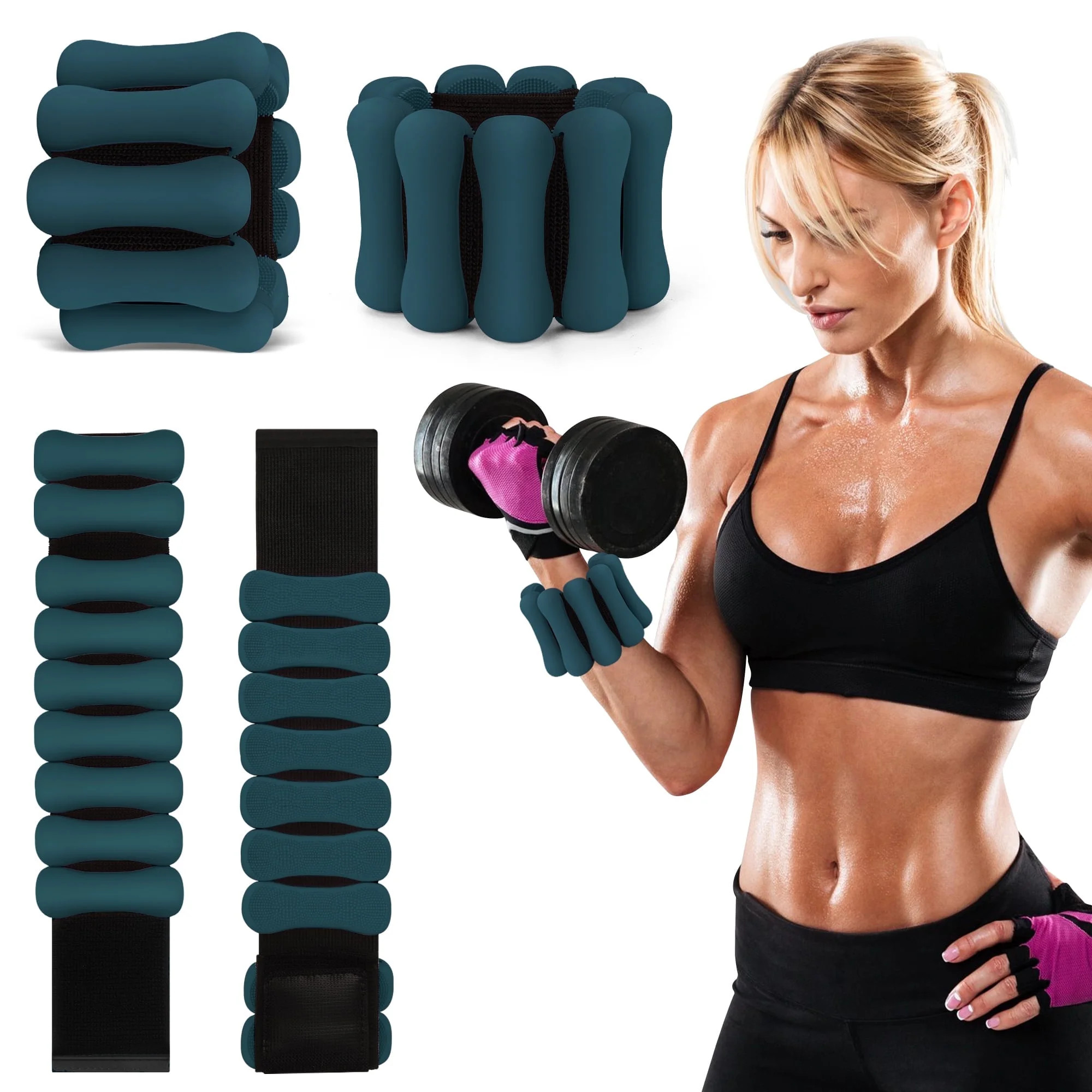 Cshidworld Ankle Weights, 2lbs Adjustable Wrist Weighted Bracelet for Women & Men –Set of 2 Wri... | Walmart (US)