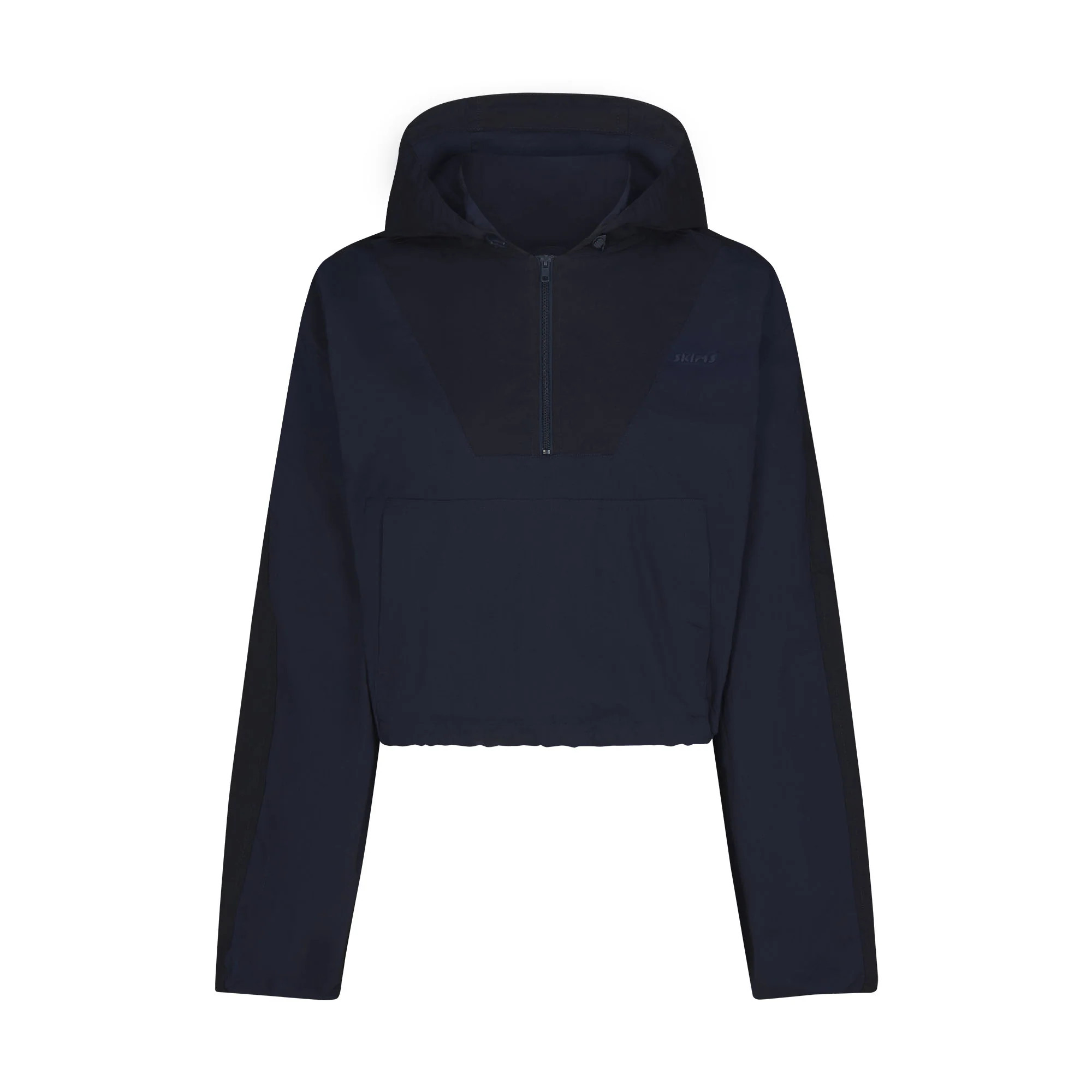 SKIMS Half Zip Pullover | Blue | XS | Woven Cotton | SKIMS (US)