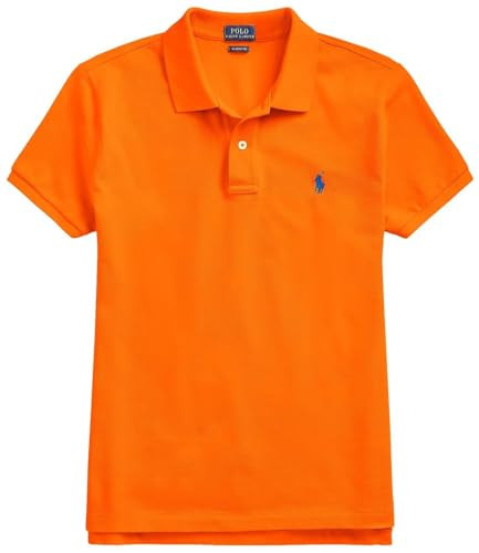 POLO RALPH LAUREN Women's Classic Fit Mesh Polo Shirt, SailingOrange, X-Large | Amazon (US)