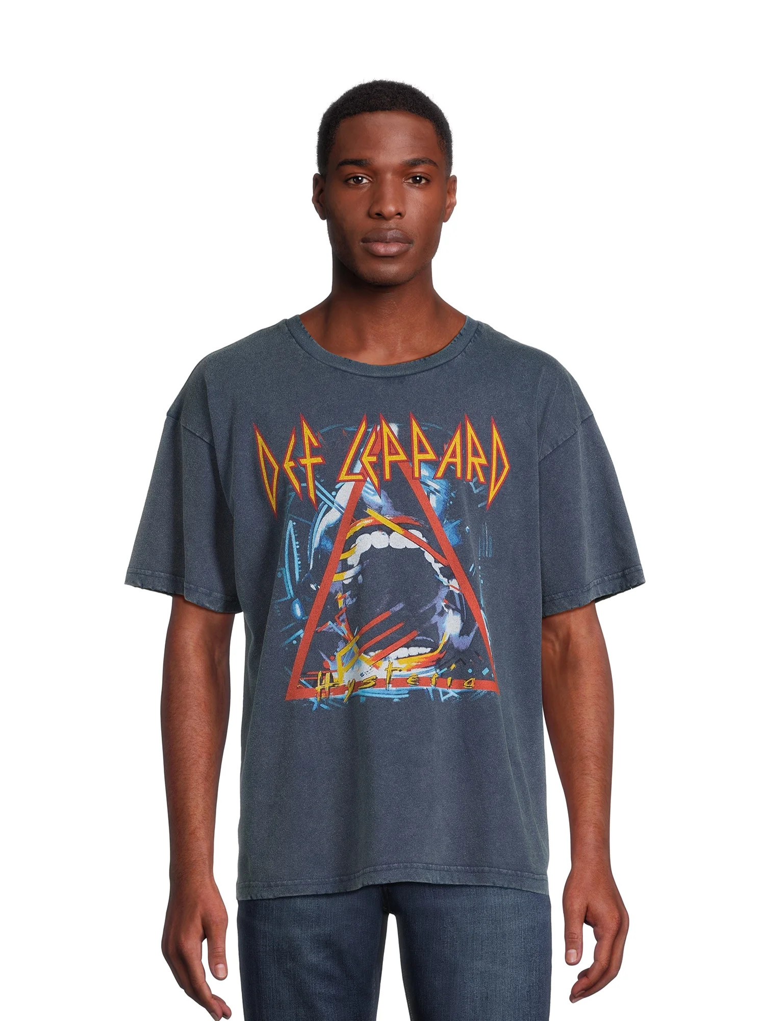 Def Leppard Men’s & Big Men’s Oversized Graphic Tee, Sizes XS-3XL - Walmart.com | Walmart (US)