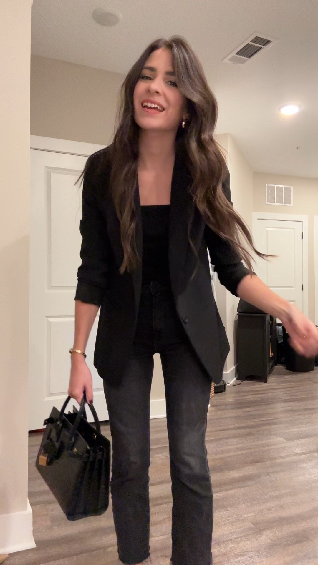 Outfit of the night 🖤 

Express bodysuit, black blazer, gap denim, YSL Lee slingback heels, saint Laurent heels, YSL pumps, YSL sac du jour, all black outfit, monochrome style, monochrome outfit, fall style, fall outfit

#LTKitbag #LTKstyletip #LTKshoecrush