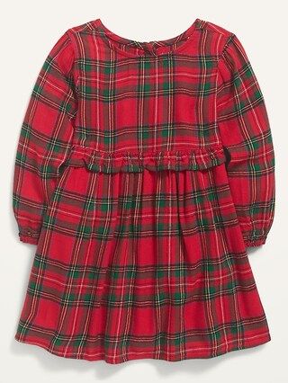 Plaid Flannel Tiered Swing Dress for Toddler Girls | Old Navy (US)