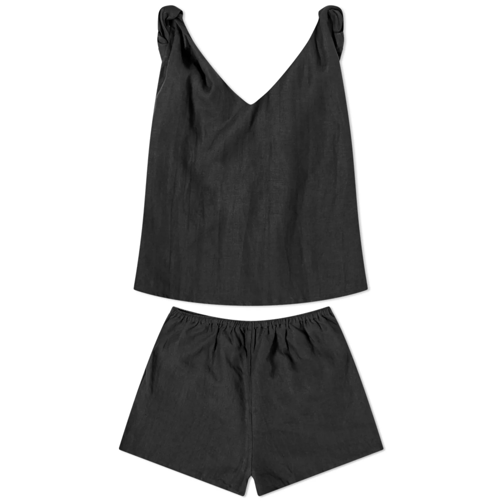 Deiji Studios Turn Linen Pyjama Set Deep Black | END. (UK) | End Clothing (UK & IE)