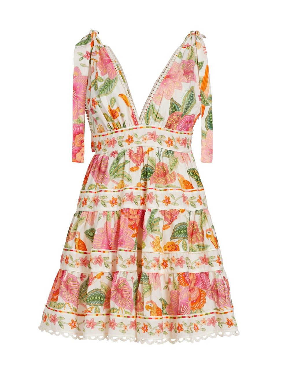Women's Macaw Bloom Minidress - Off White - Size XL - Off White - Size XL | Saks Fifth Avenue