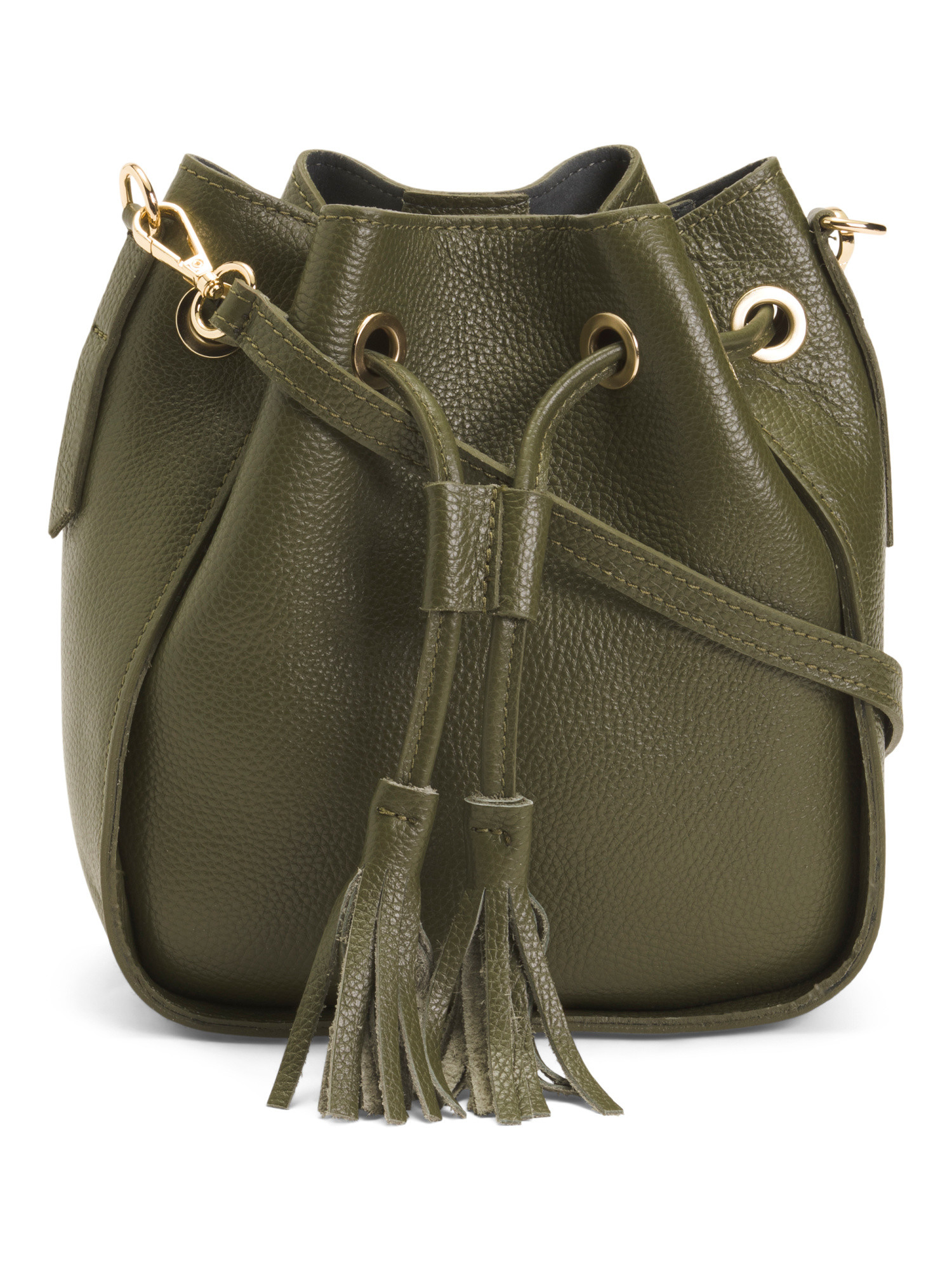 Made In Italy Leather Bucket With Tassels | Handbags | Marshalls | Marshalls