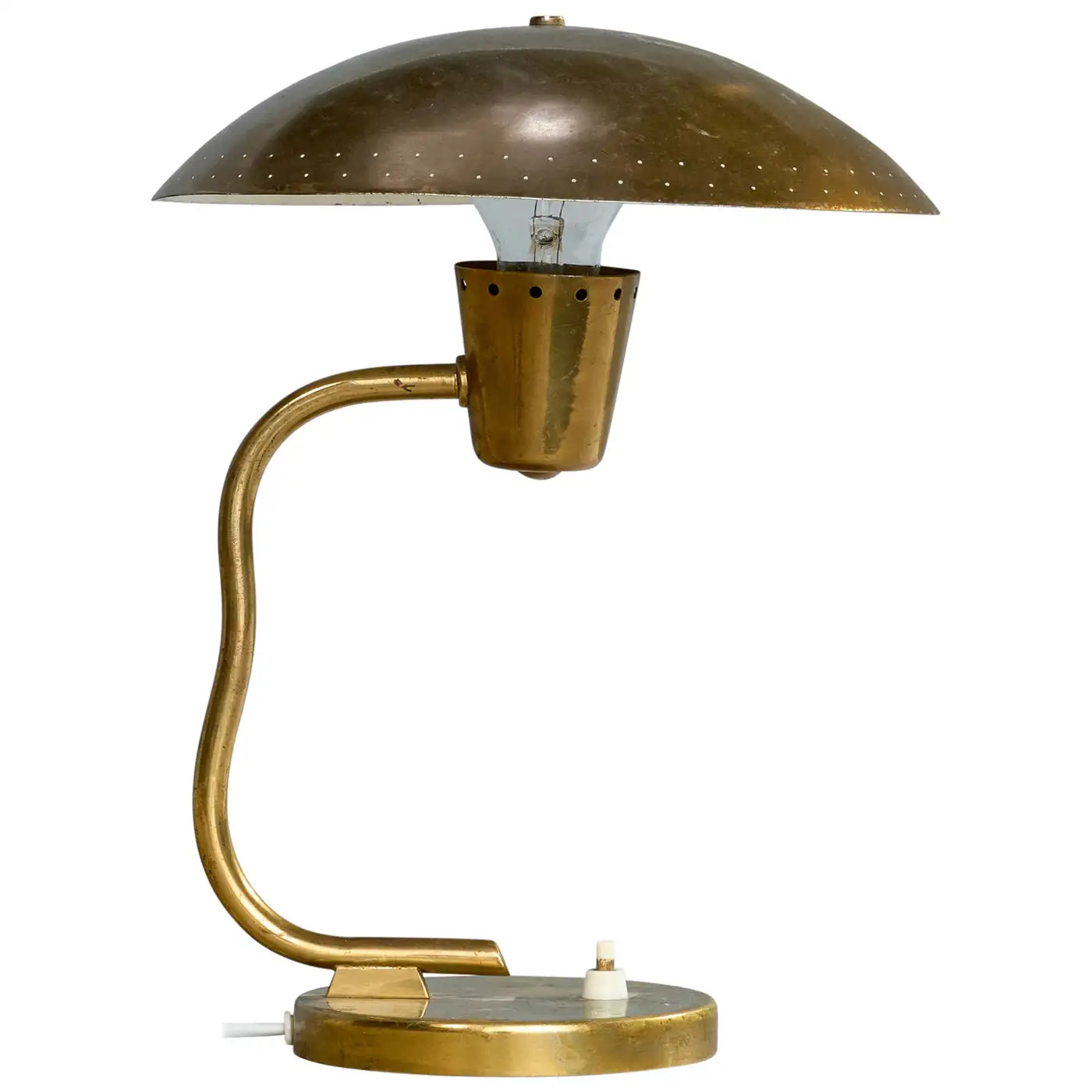 Itsu, Table Lamp, Brass, Finland, 1950s | 1stDibs