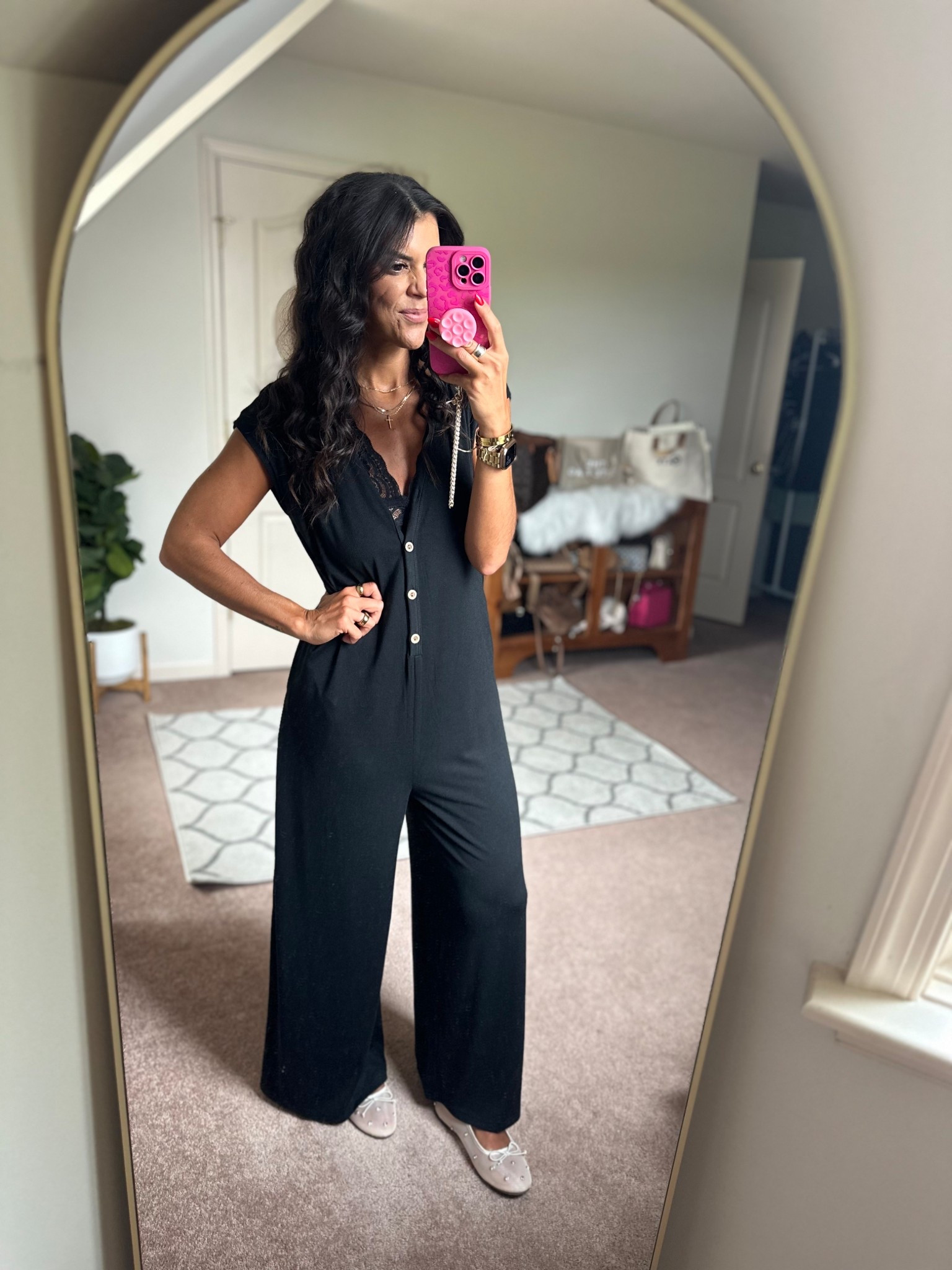 Size small in jumpsuit and bralette

#LTKSeasonal