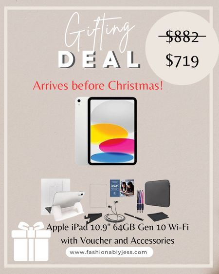iPad with accessory voucher now on Sale! Arrives before Christmas such good savings on these great gift ideas! 

#LTKsalealert #LTKGiftGuide #LTKHoliday