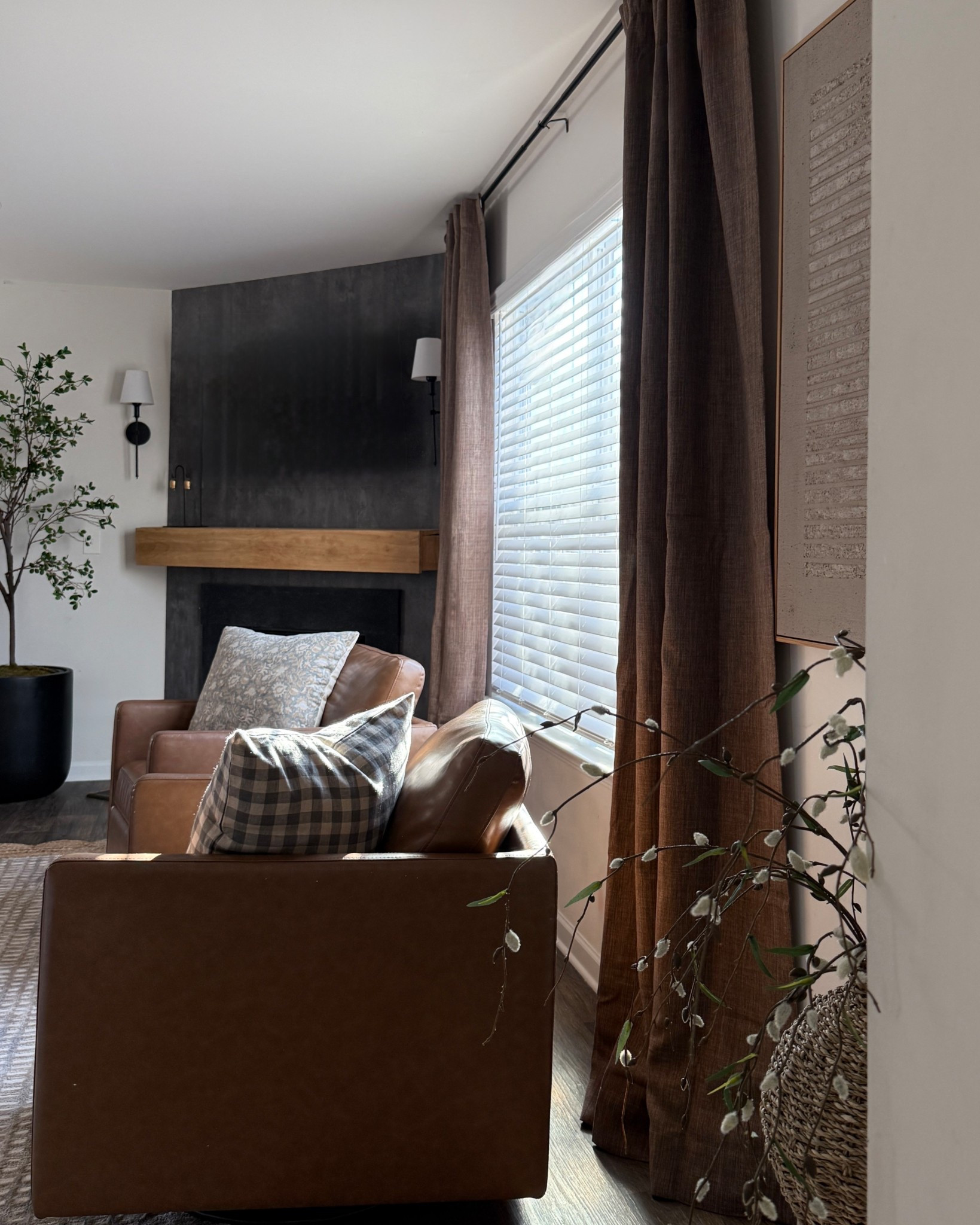 Moody Curtain Refresh! These are the Textured faux linen in Dutch Cocoa 🤎 

#LTKHome #LTKFindsUnder50 #LTKSpringSale