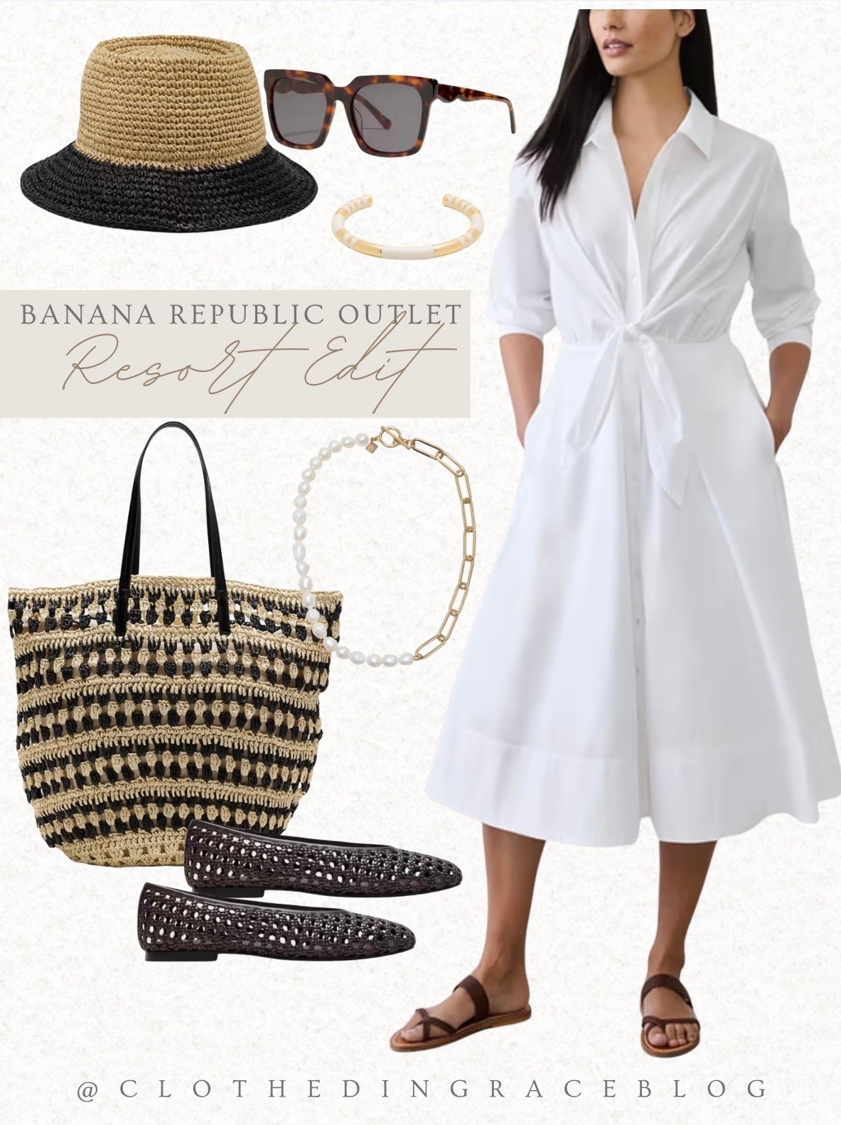 Banana Republic Outlet resort edit! 

Dress, cover up, bag, ballet flats, necklace, bucket hat, bracelet, sunglasses

#LTKootd #LTKgrwm #LTKTravel