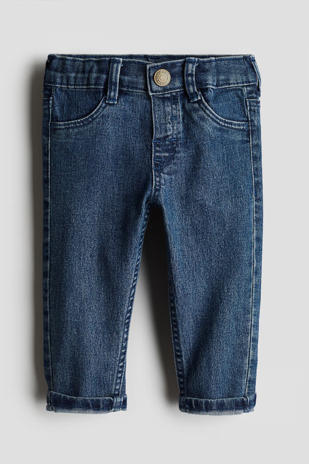 Skinny Fit Jeans - Regular waist - Long - Dark denim blue - Kids | H&M US | H&M (US + CA)