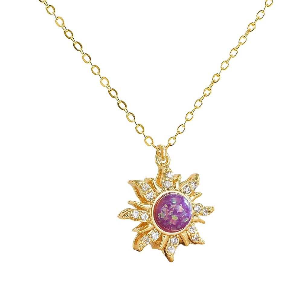 Rapunz Sun Necklace for Women Tangled Necklace Gold Sun Necklaces Opal Pendant Neckalces Healing ... | Amazon (US)