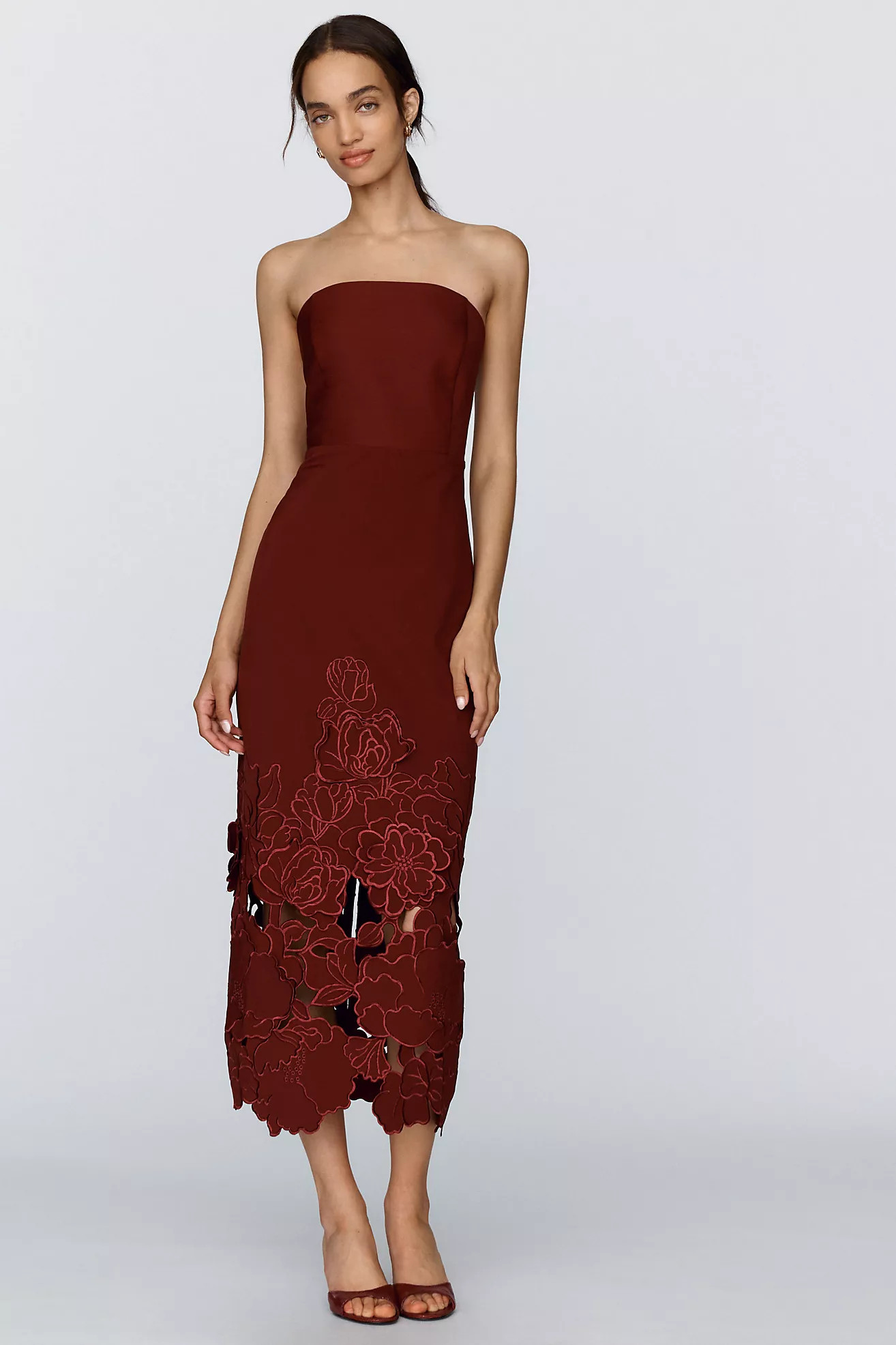 Endless Rose 3D Floral Strapless Dress | Anthropologie (US)