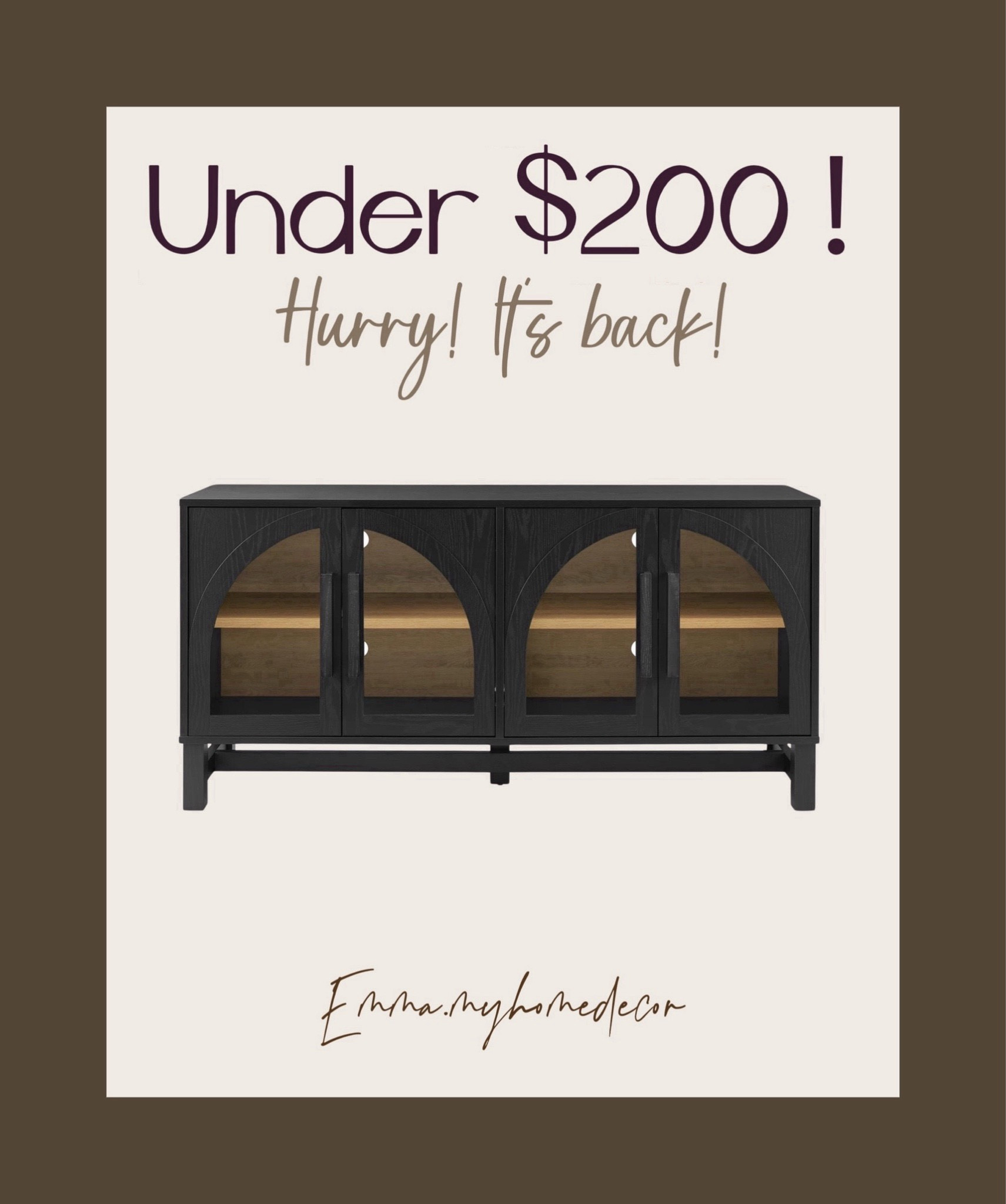 Viral Arch Sideboad is back! It will be gone soon! Runnn, don't walk! 






网红柜


#LTKSaleAlert #LTKHome #LTKFindsUnder100