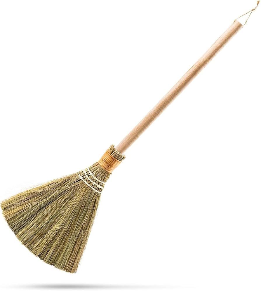 Natural Whisk Sweeping Hand Handle Broom - Vietnamese Straw Soft Broom for Cleaning Dustpan Indoo... | Amazon (US)