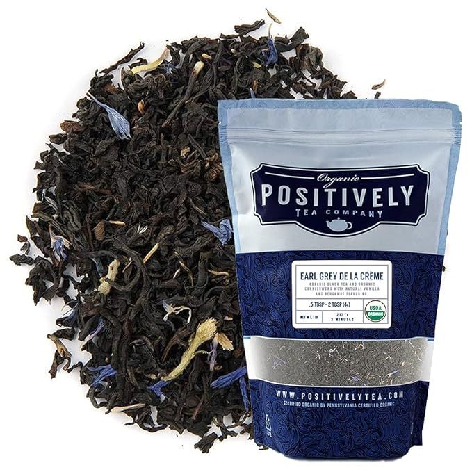 Organic Positively Tea Company, Earl Grey De La Crème Black Tea, Loose Leaf, 16 Ounce | Amazon (US)