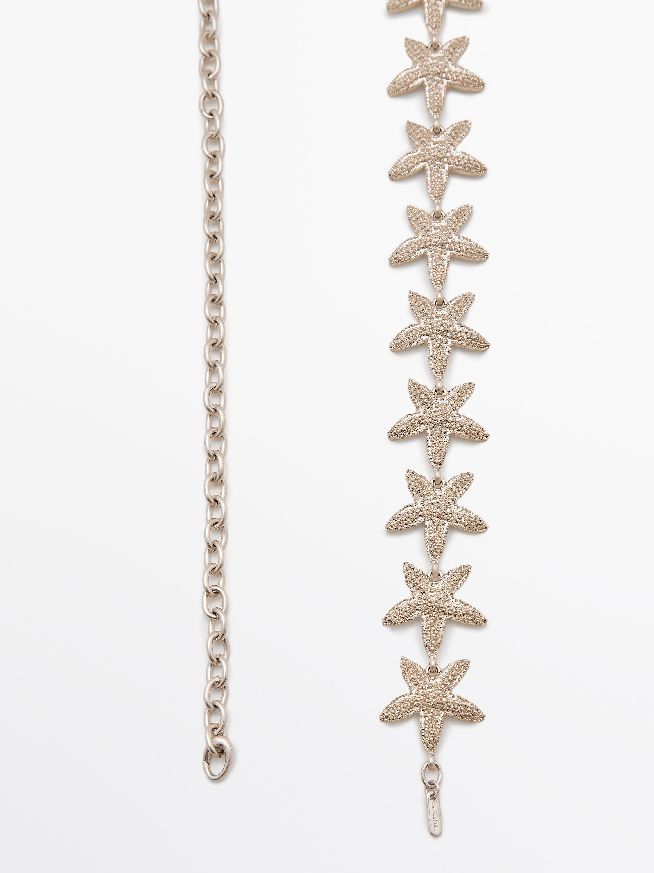 Chain belt with star rhinestones | Massimo Dutti UK