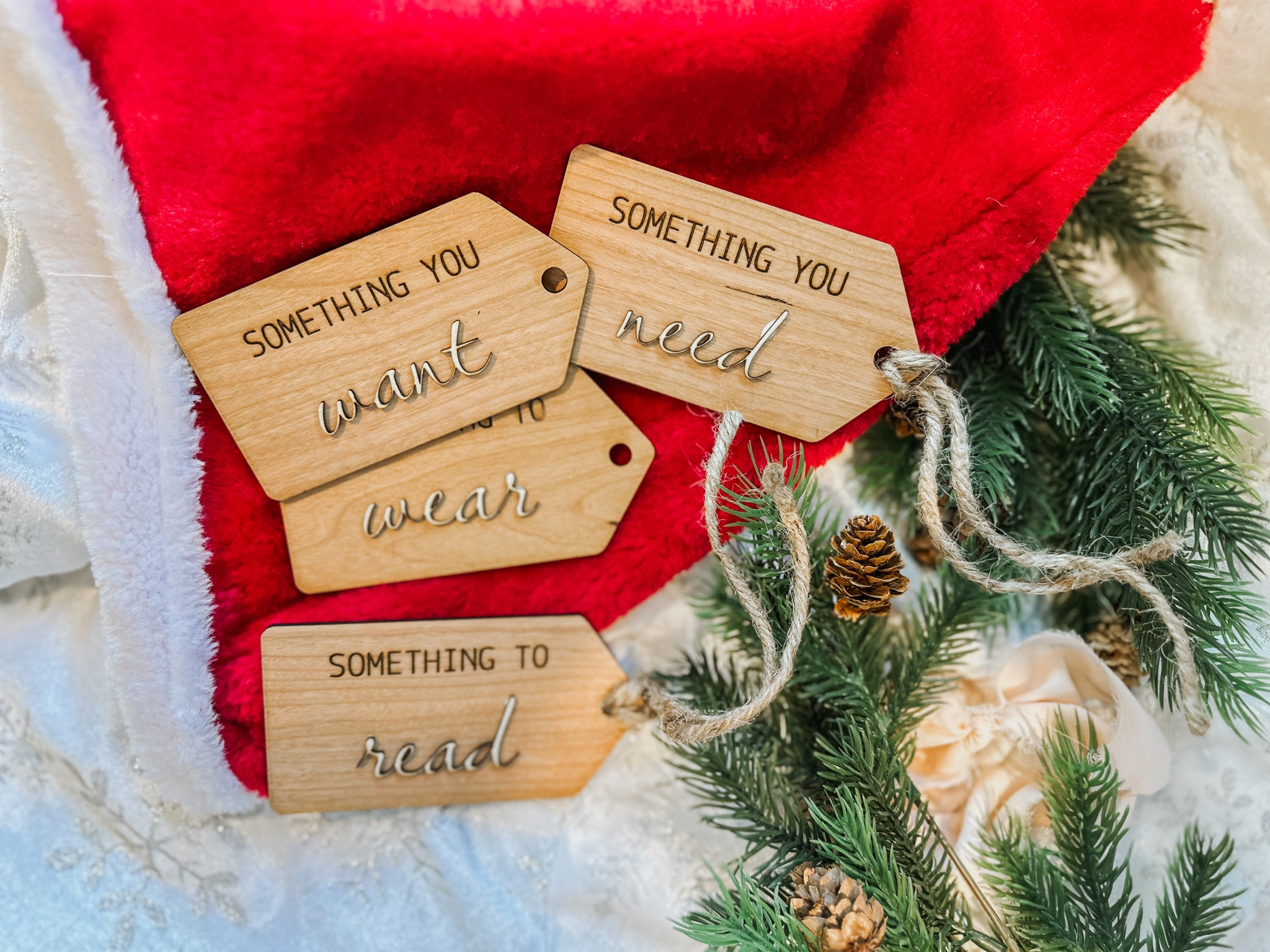 Something to wear, something to read, something you want, something you need! 
Christmas present tags 

#LTKhome #LTKSeasonal #LTKHoliday