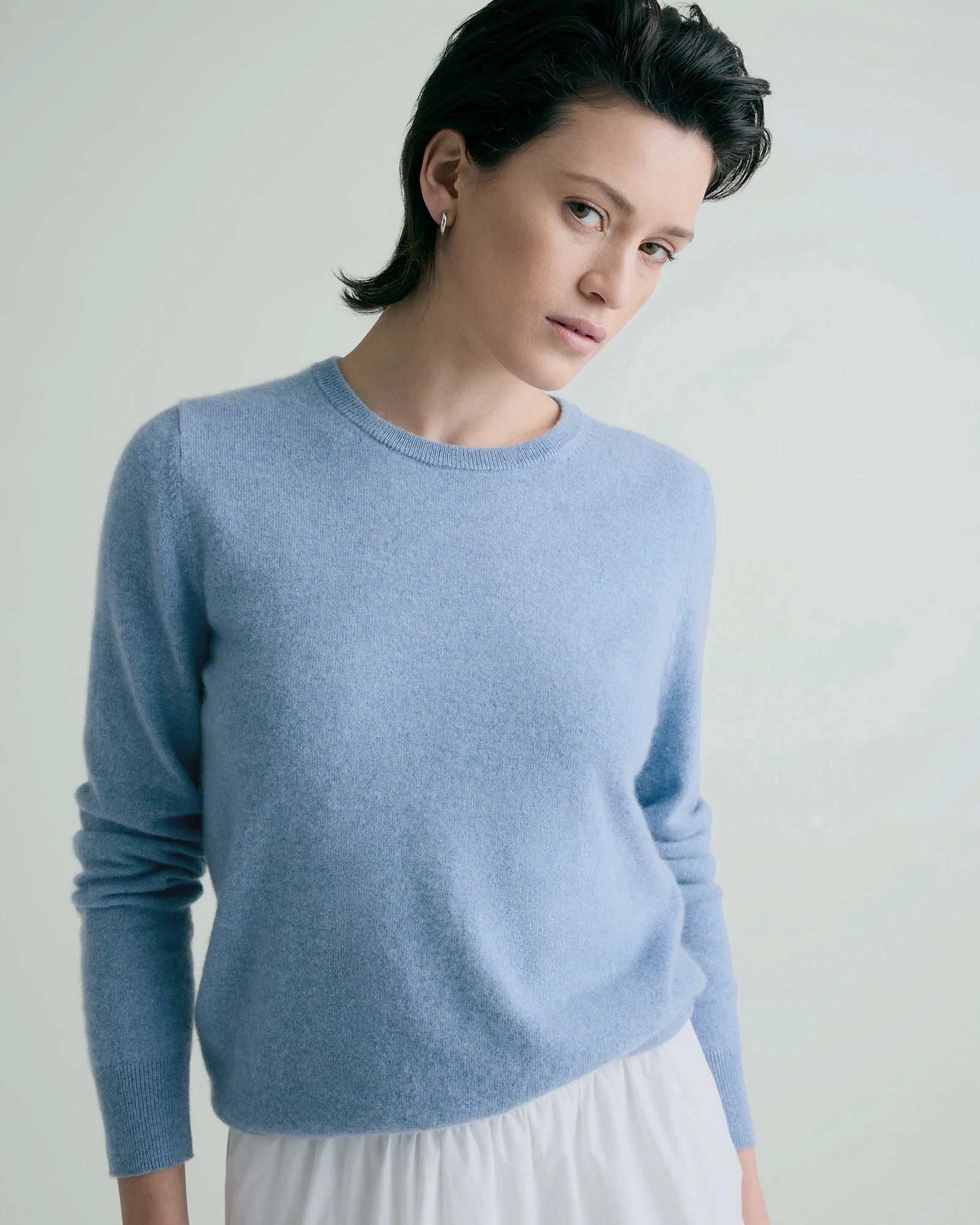 Quince | The Cashmere Crewneck in Charcoal | 100% Grade A Cashmere Sweater - Size Large | Quince