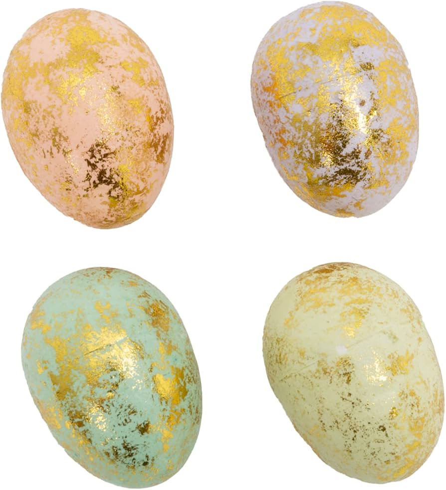 One Holiday Way Bagged Set of 12 2-Inch Multicolor Gilded Pastel Easter Eggs w/Gold Finish \u2013... | Amazon (US)