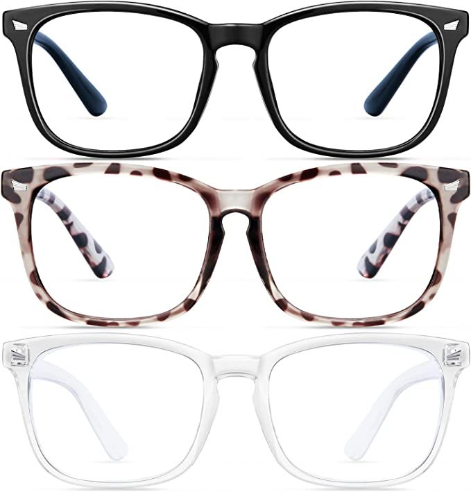 Blue Light Blocking Glasses for women/men - ZZD 3Pack Computer Reading/Gaming/TV/Phones Glasses | Amazon (US)